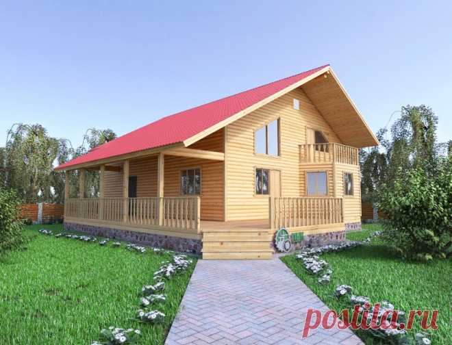 Коттедж 12,8 на 14,9 от компании ПБК Сервис