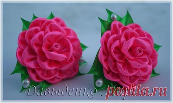 Роза из круглых лепестков » Планета рукоделия