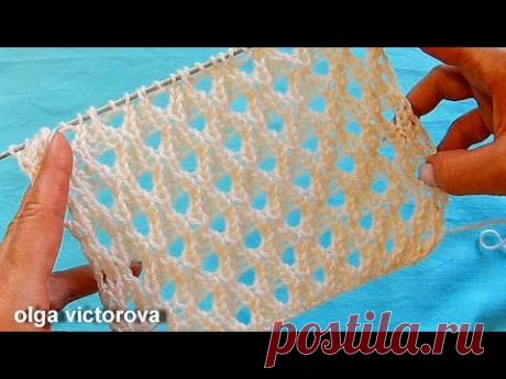 Ажурный узор 654 Узоры Вязание спицами