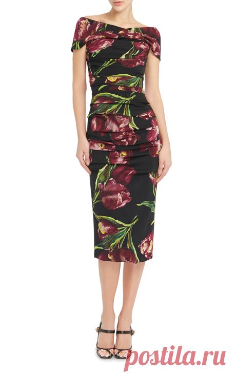 Floral Printed Bodycon Dress by Dolce & Gabbana | Moda Operandi