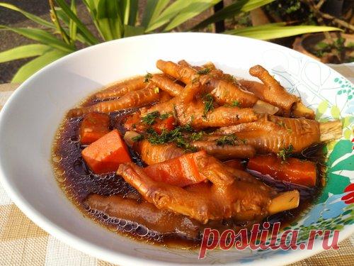 Куриные лапки, соус и холодец - рецепт с фото
