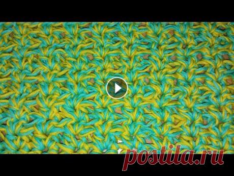 Узор для пончо крючком двумя способами #вязаниекрючком #пончокрючком...