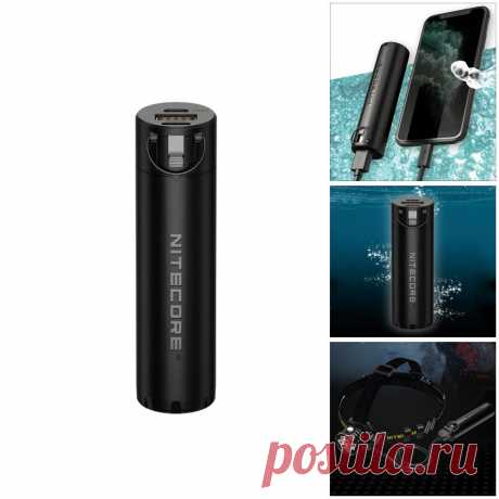 Nitecore npb1 5000mah 3.64v mobile power bank mini lightweight waterproof portable charger ultra-compact 21700 li-ion battery power core Sale - Banggood.com