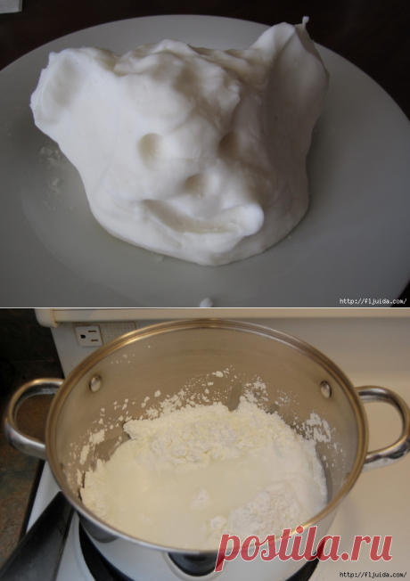 Самодельная белоснежная глина.