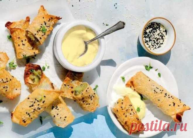 Классический рецепт. Вкуснейшая бюджетная закуска: трубочки из лаваша с картофелем