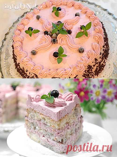 Торт бисквитно-сливочный Смородинка