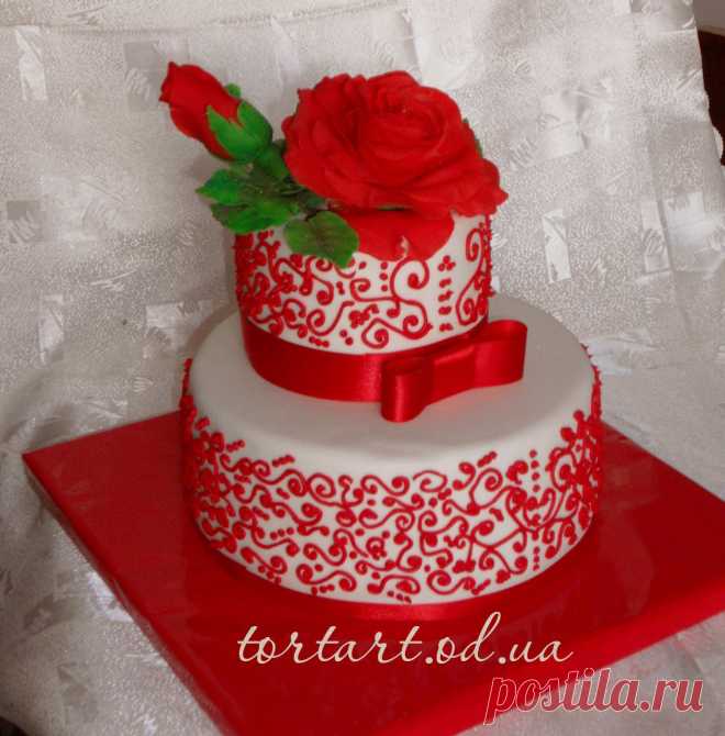 тортик *Красная роза* http://tortart.od.ua/tort-na-den-pogdenia/