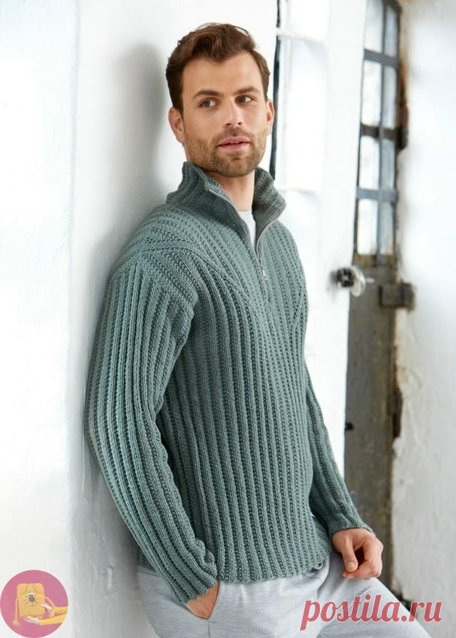 Пост на стене Мужской пуловер спицамиНе забудьте сохранить в свои копилочки, чтобы не потерять!