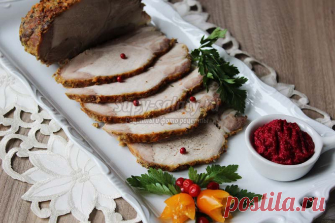 Буженина, запеченная в фольге. Рецепт с пошаговыми фото