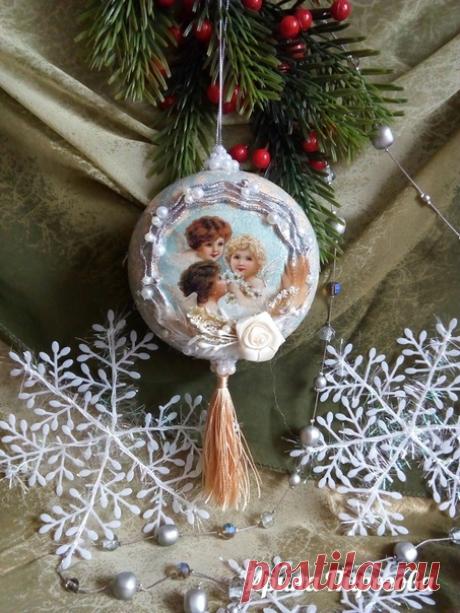 Добрый вечер! Сегодня у меня винтажная подвеска из пеноплекса...