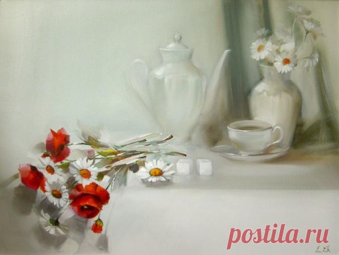 Цветной паровоз...Российская художница Людмила Скрипченко