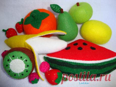 Овощи и фрукты из фетра — nw1.ru