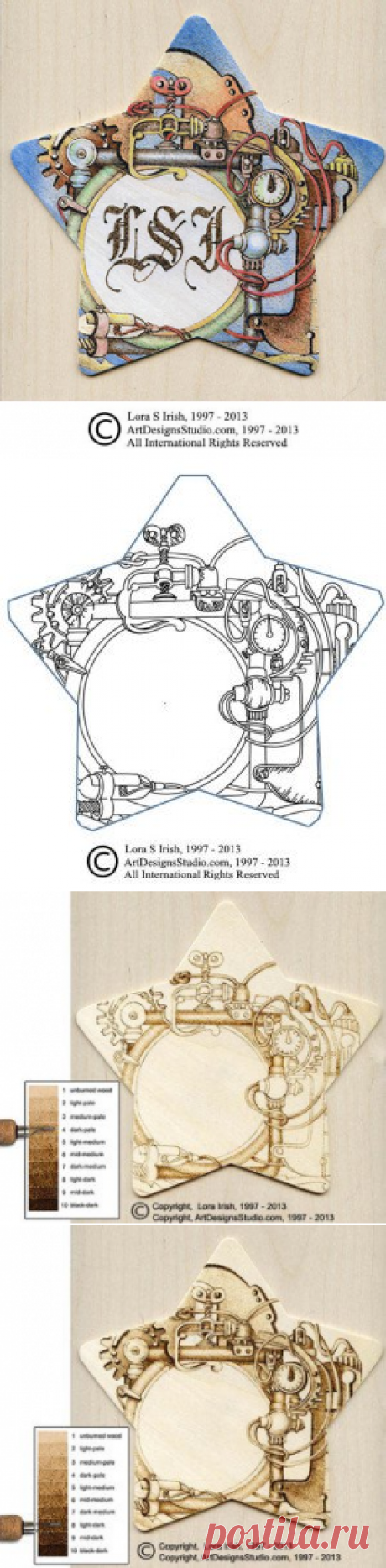 Learn how to color your wood burning, pyrography projects using colored pencils by Lora Irish