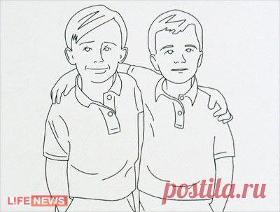 раскраска два мальчика - Поиск в Google