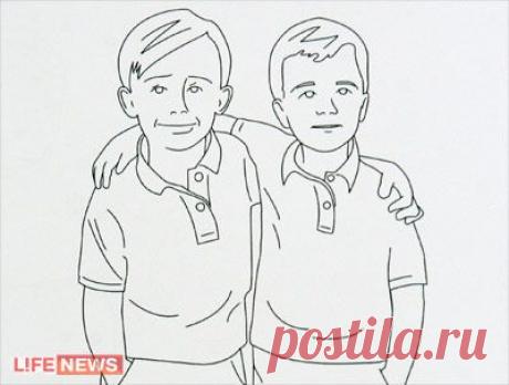 раскраска два мальчика - Поиск в Google