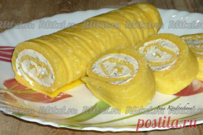 Яичный рулет с плавленным сыром и чесноком от Инны Кондрашовой Яичный рулет с плавленным сыром и чесноком - это очень вкусная закуска. Чтобы приготовить это блюдо не нужно много времени и затрат. С начинкой можно экспериментировать, но мне больше всего нравится с…