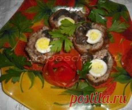 Зразы с грибами и перепелиным яйцом | Рецепты дня