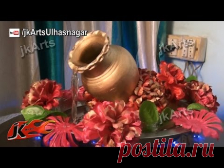 DIY How to make Table Top Waterfall from easy available material - JK Arts 399 - YouTube