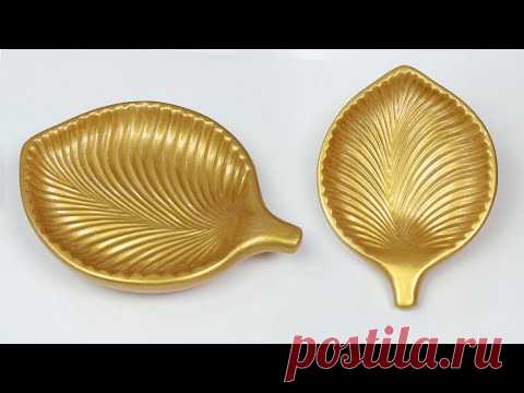 Leaf Shape fruit plate making || Leaf Pottery by Cement || Decorative Showpiece For Home Decor
