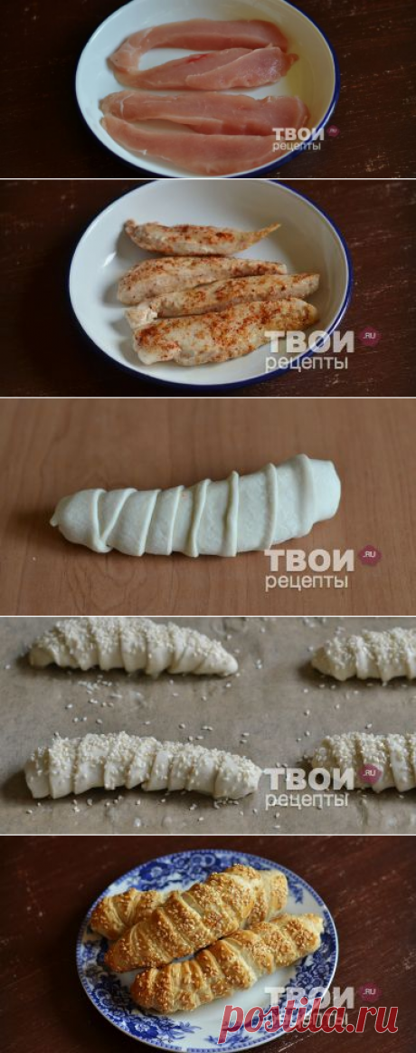 Курица в слоеном тесте
=Ингредиенты
на  - 4 + порций
Куриная грудка 250 г
Тесто слоеное 200 г
Яйцо куриное 1 шт
Кунжутные семечки 1 ст.л
Блюда из кунжутных семечек
Соль по вкусу
Смесь перцев по вкусу
Масло растительное для жарки