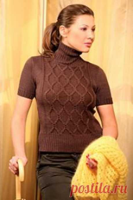 Пуловер с ирландским узором.