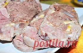 Отварное прессованное мясо – пошаговый фоторецепт