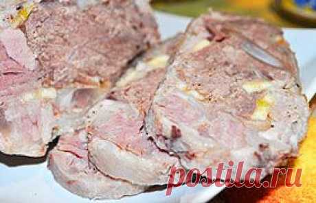Отварное прессованное мясо – пошаговый фоторецепт