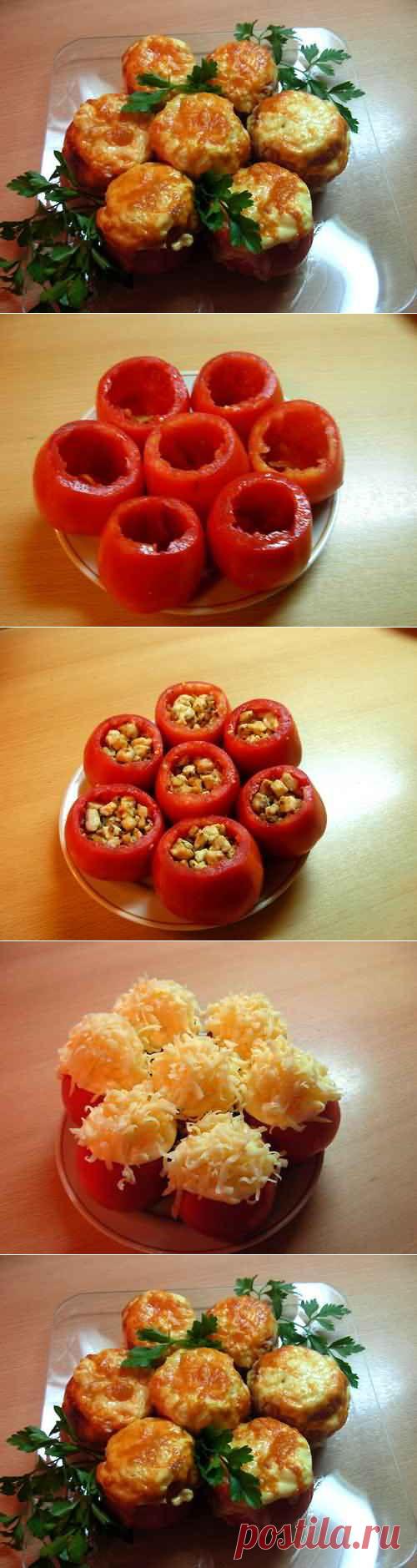 Помидоры, фаршированные курицей - пошаговый рецепт с фото