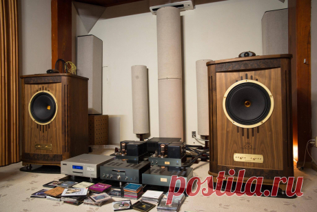 Fabulous Tannoy Prestige Canterbury GR speakers driven by Air Tight vacuum tube electronics and an EMM Labs CDSX SACD-CD player.