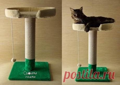 Как сделать когтеточку для кота своими руками