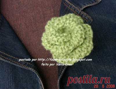 роза спицами