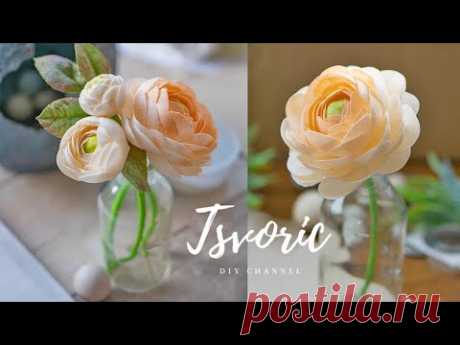 Ранункулюсы для осенней композиции своими руками // DIY TSVORIC