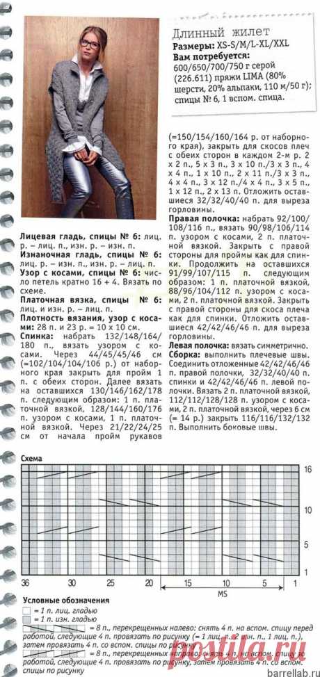 Модный жилет спицами описание. Длинный женский жилет спицами | Вязание для всей семьи