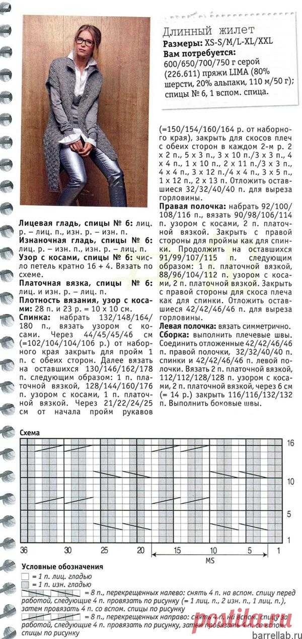 Модный жилет спицами описание. Длинный женский жилет спицами | Вязание для всей семьи