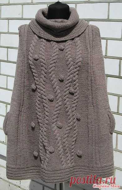 . Связала пончо для женщины - Вязание спицами - Страна Мам