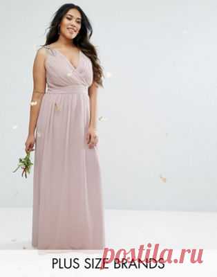 TFNC Plus Wedding Wrap Embellished Maxi Dress at asos.com Discover Fashion Online