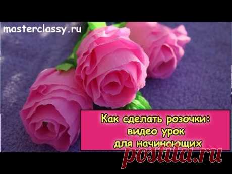 DIY. Paper roses for beginners. Как сделать розочки: видео урок для начинающих