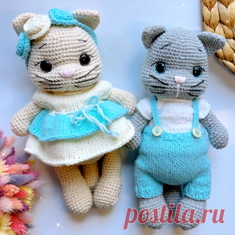 PDF Котята крючком. FREE crochet pattern; Аmigurumi animal patterns. Амигуруми схемы и описания на русском. Вязаные игрушки и поделки своими руками #amimore - котик, котёнок, кот, кошечка, кошка.