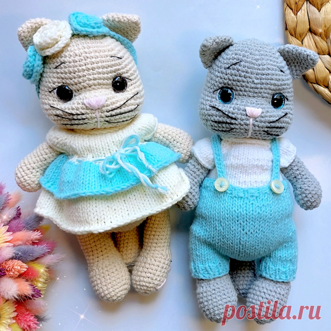 PDF Котята крючком. FREE crochet pattern; Аmigurumi animal patterns. Амигуруми схемы и описания на русском. Вязаные игрушки и поделки своими руками #amimore - котик, котёнок, кот, кошечка, кошка.
