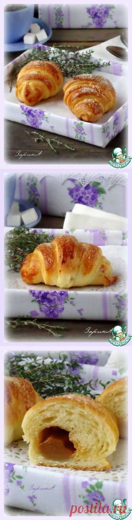 Слоеные булочки с джемом и вареной сгущенкой - кулинарный рецепт