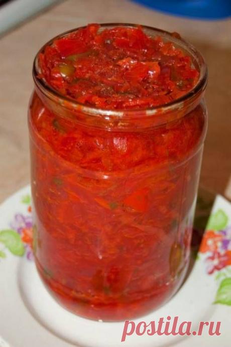 Заготовка на зиму для борща с зелеными помидорами