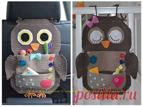 Owl Treasure Organiser pattern by Tatsiana Matsiuk This crochet pattern is for my Owl Treasure Organiser.