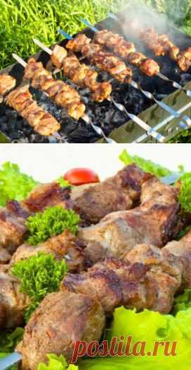 Шашлык из свинины, маринованный в уксусе