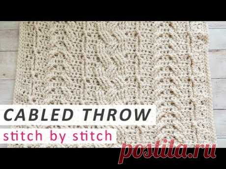 Crochet the Heirloom Cabled Throw Blanket