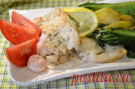 Треска с салатом «романо» в маринаде, жареные