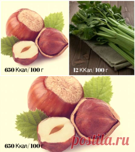 Заблуждения о высокой или низкой калорийности продуктов, которые заставляют нас верить стереотипам . Милая Я