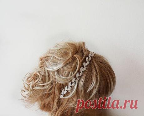 Bridal Headband Wedding Headband Bridal Rhinestone by ADbrdal