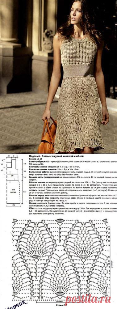 Стильное платье крючком. Вязание крючком с подиума | Все о рукоделии: схемы, мастер классы, идеи на сайте labhousehold.com