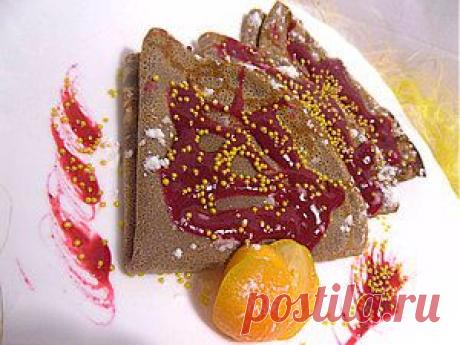 Черемуховые блинчики с малиновым соусом и золотой икрой Здравствуй, Масленица!!!. Рецепт c фото, мы подскажем, как приготовить!