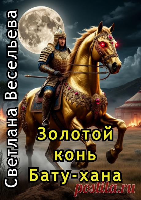 Аннотация к книге “Золотой конь Бату-хана”
В детстве Майя слышала легенду о том, что в Астраханских степях спрятаны золотые кони, принадлежавшие монгольскому хану. Древнее заклятие наложено на место их захоронения. Повзрослев, Майя отправилась на поиски золотых коней. Случайно она становится причастной к страшному пророчеству, которое сбудется в 2027 году.